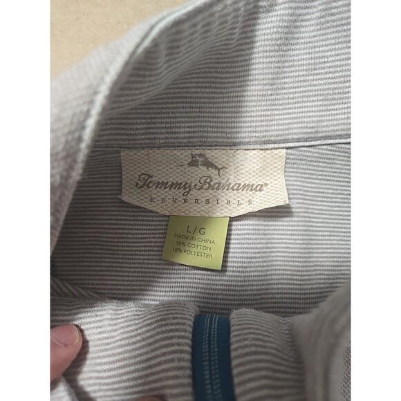 Quarter Zip Pullover Men's Casual Long Sleeve Top Gray Blue‎ Large - Picture 6 of 13